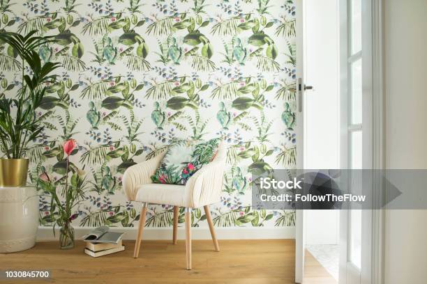 Lovely And Bright Space To Read Books Or To Studdy Interior Magazines Stock Photo - Download Image Now