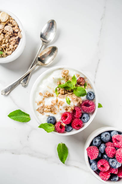 istock Yogurt with granola and berries 1030850926