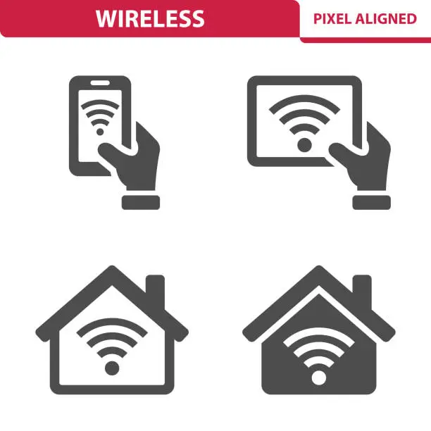 Vector illustration of Wireless Icons