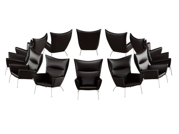 istock Black leather armchair 1030861816