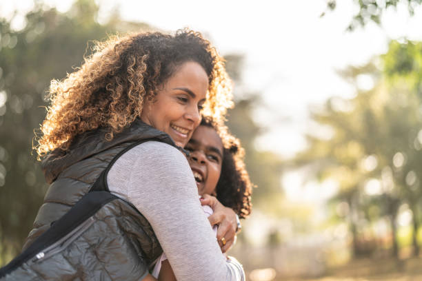 Daughter and Mother Embracing