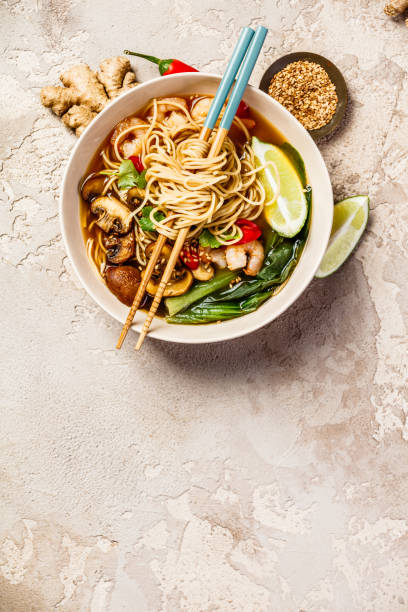 istock Asian soup with noodles 1030878288