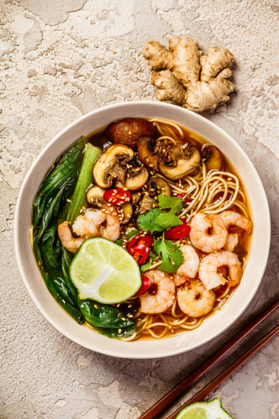 istock Asian soup with noodles 1030878360