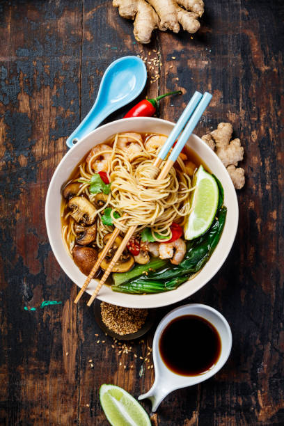 istock Asian soup with noodles 1030878382