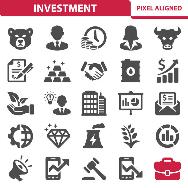 investitionen symbole - avatar grafiken stock-grafiken, -clipart, -cartoons und -symbole