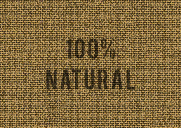 갈색 현실적인 직물 - canvas green burlap backgrounds stock illustrations