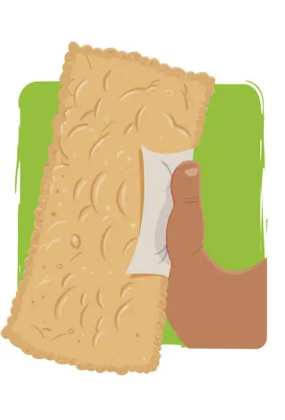 Vector illustration of The Pastel (brazilian food)