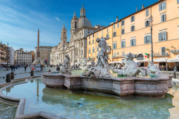 istock Piazza Navona at morning in Rome, Italy, 1030892236