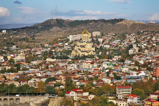 istock Panoramic view of Tbilisi. Georgia 1030892388
