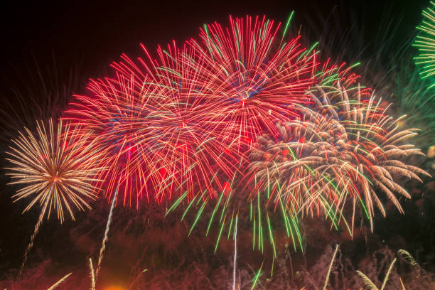 istock Colorful New Year fireworks display 1030892656