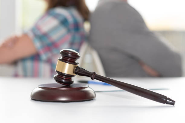 istock Concept of divorce, focus on foreground 1030917506