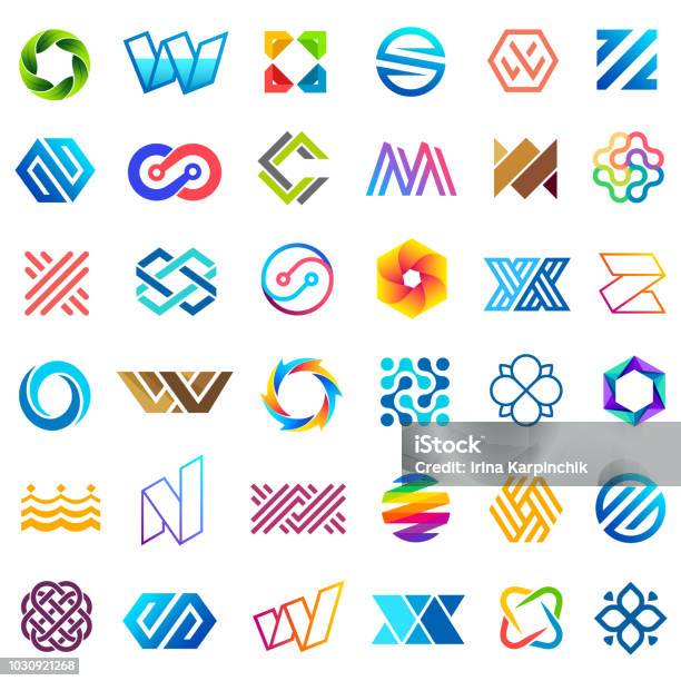 Big Vector Set Of Icons Design Unusual Icons For Business Stock Illustration - Download Image Now