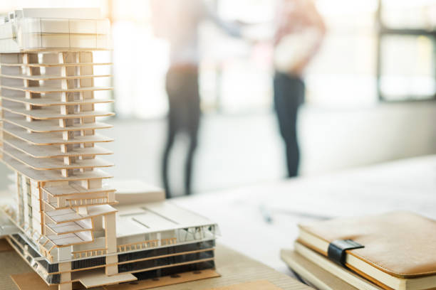 istock Close-Up Of Buildings Model On Table At Office 1030921270