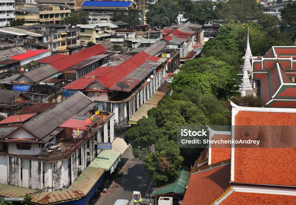 View of Bangkok. Kingdom of Thailand Architecture Stock Photo