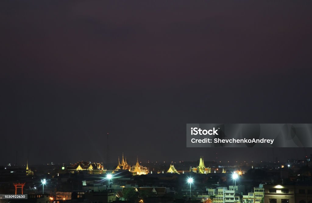 View Grand Palace in Bangkok. Kingdom of Thailand Architecture Stock Photo