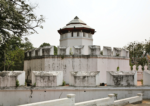 Fort Pom Mahakan in Bangkok. Kingdom of Thailand