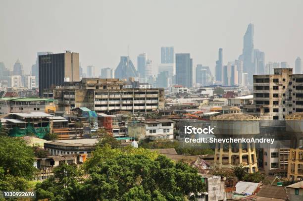 View Of Bangkok Kingdom Of Thailand Stock Photo - Download Image Now - Architecture, Bangkok, Building Exterior