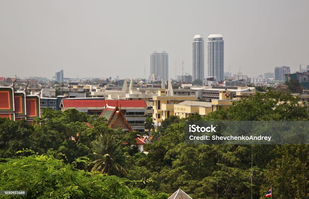 View of Bangkok. Kingdom of Thailand Architecture Stock Photo