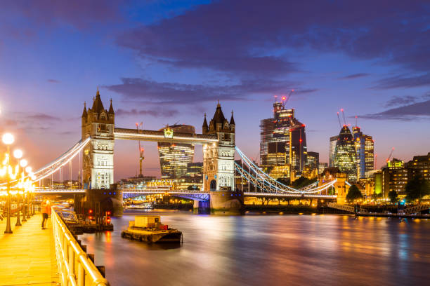 istock London Tower Bridge with Downtown building 1030930424