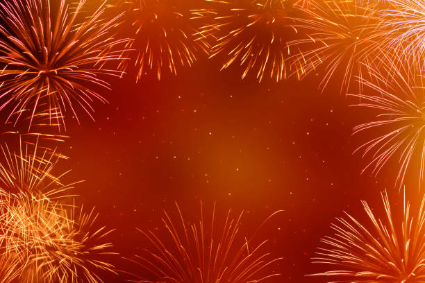 istock frame of beautiful fireworks 1030934524