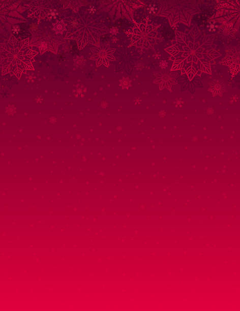 Red christmas background with snowflakes and stars, vector illustration Red christmas background with snowflakes and stars, vector illustration christmas christmas ornament backgrounds snow stock illustrations