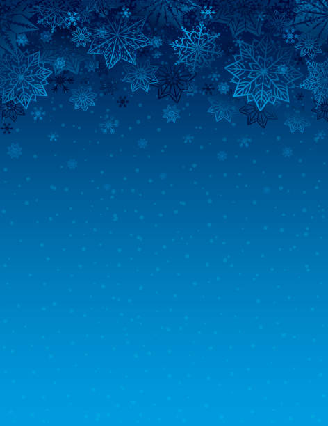 ilustraciones, imágenes clip art, dibujos animados e iconos de stock de azul de fondo de navidad con copos de nieve y estrellas, ilustración vectorial - vector snowflake christmas decoration winter