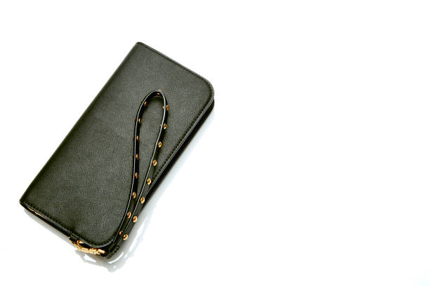istock black wallet for woman  on white background 1030948974