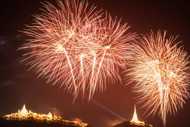 istock Fireworks at Phra Nakhon Khiri (Khao Wang), Phetchaburi province,Thailand 1030956744