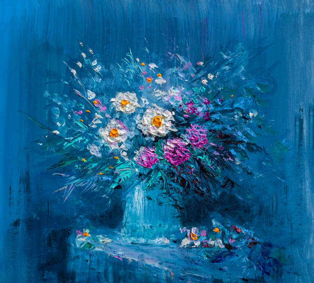istock Oil painting flowers 1030966550