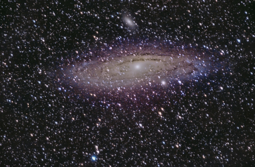 Detail of the Andromeda galaxy at Palencia, Spain