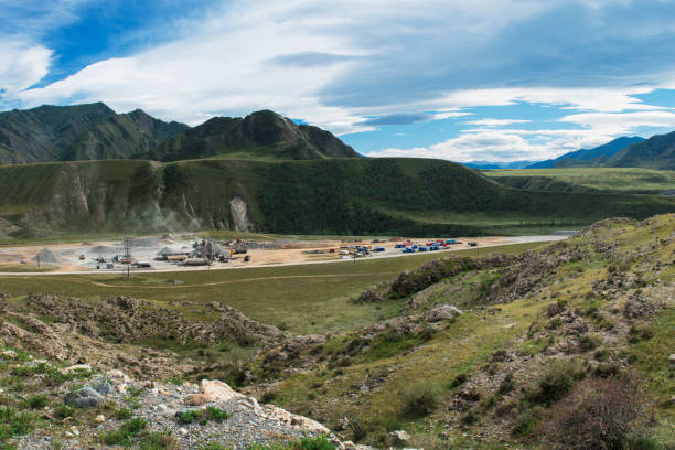 istock Stone factory in the mountains 1030975176