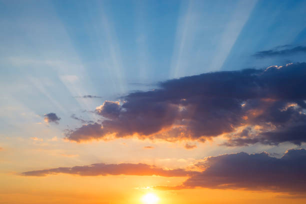 istock The beautiful sunset over the trees and sky gold sunset with natural sunlight 1030979076
