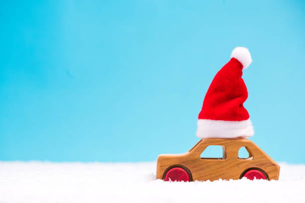 istock Santa Claus wooden car 1030991892
