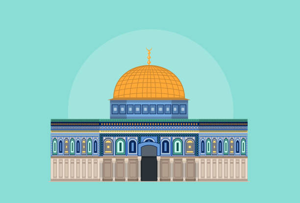 dome of the rock - dome of the rock illustrations stock-grafiken, -clipart, -cartoons und -symbole