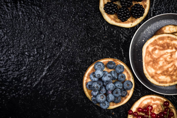 Pancakes border background,copy space