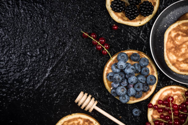 Pancakes border background,copy space