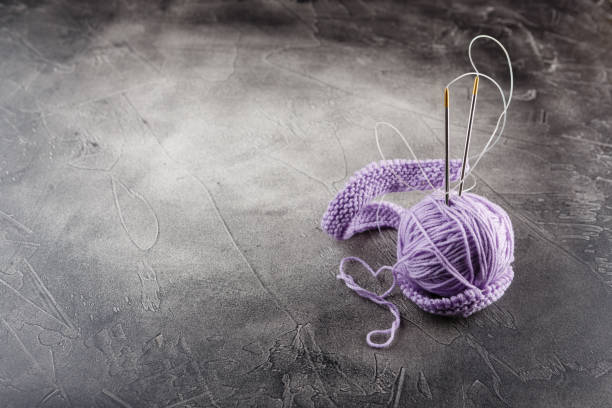 istock Knitting wool and knitting needles, knitting equipment 1031014258