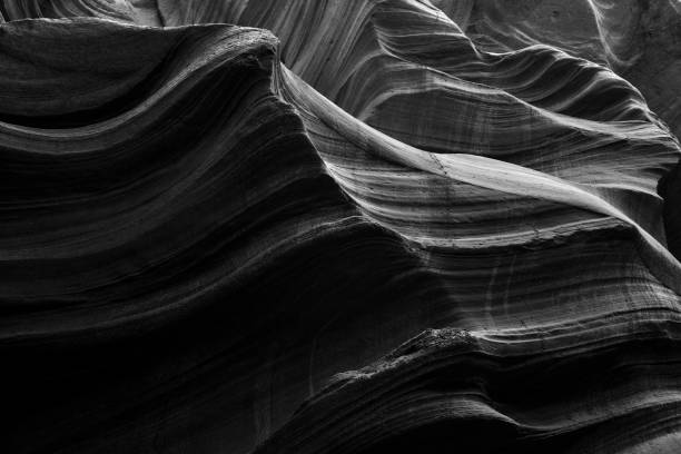 lower antelope canyon in arizona, united states - rock strata natural pattern abstract scenics imagens e fotografias de stock