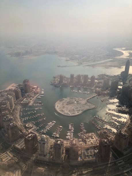 istock Doha, Qatar seen from the sky aerial view skyline middle east 1031022210