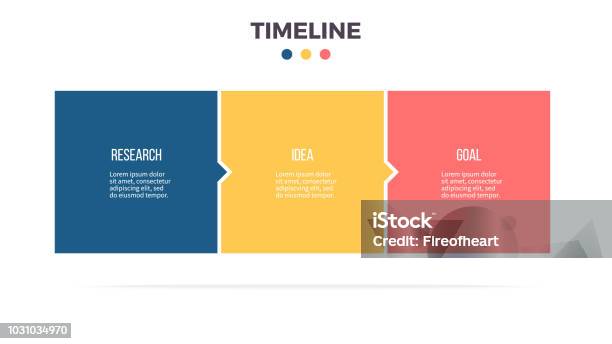 ビジネスのインフォ グラフィック3 の手順オプション正方形を備えたタイムラインベクトル テンプレート - 数字の3のベクターアート素材や画像を多数ご用意