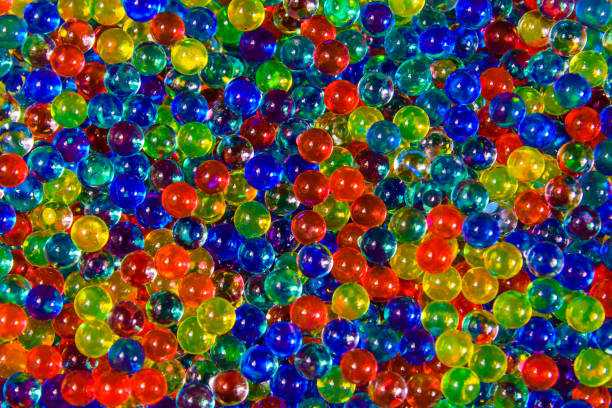 istock Texture of multicolored hydrogel balls for the background 1031038870