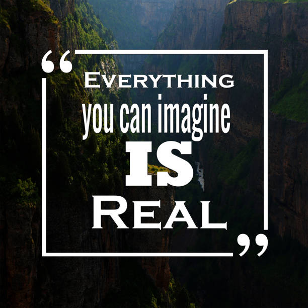 istock Inspirational Quote about everything you can imagine is real - Stock image 1031041768
