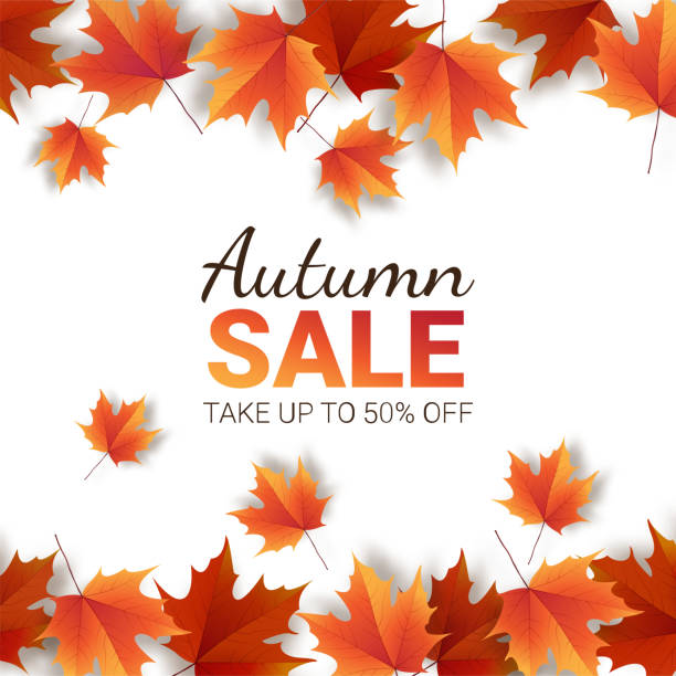 ilustrações de stock, clip art, desenhos animados e ícones de autumn leaves. bright colourful autumn oak leaves. template for - cair ilustrações