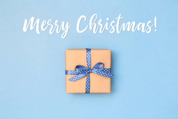 istock Merry Christmas card with gift box. 1031063582