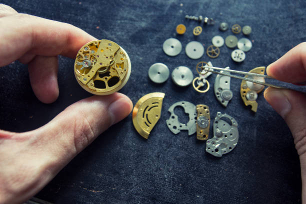 istock Watchmaker is repairing the mechanical watches in his workshop 1031071472