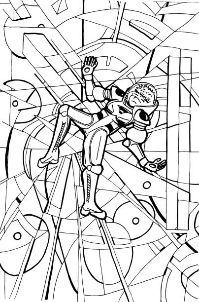 Lost in space and between dimensions, abstract background and coloring page Lost in space and between dimensions lost in space stock illustrations