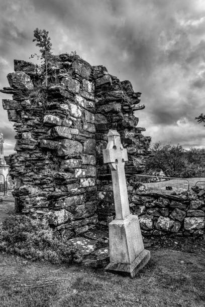 istock Irish Cross in Abbey Ruins 1031088480