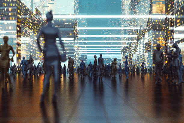 istock Futuristic urban street walkway 1031099918