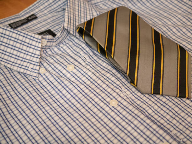 istock man dress formal shirt with lined tie 1031119316