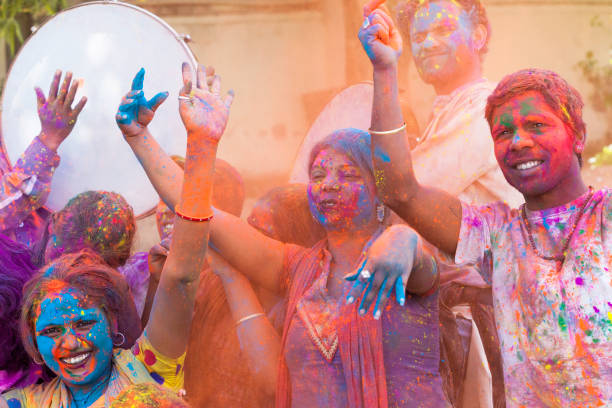 istock Friends Celebrating Holi in Jaipur, India 1031139380